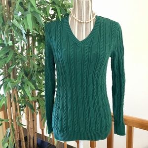 Croft & Barrow Emerald V-Neck Sweater